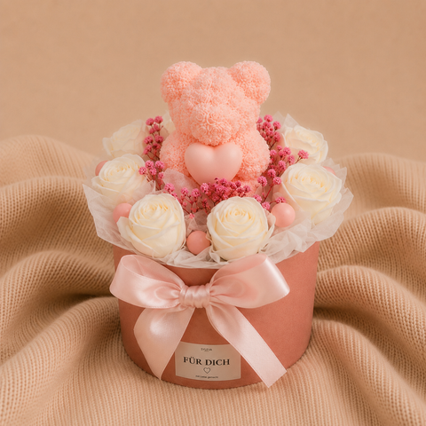 Duftgesteck Geschenk | SYLEVA MOMENTS Bärenzauber rosa